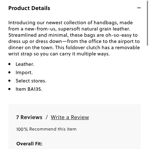 J. Crew Oslo Soft Leather Foldover Clutch Wristlet - Picture 8 of 10